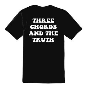 Graphic Tee with Bold Country Statement “THREE CHORDS AND THE TRUTH”